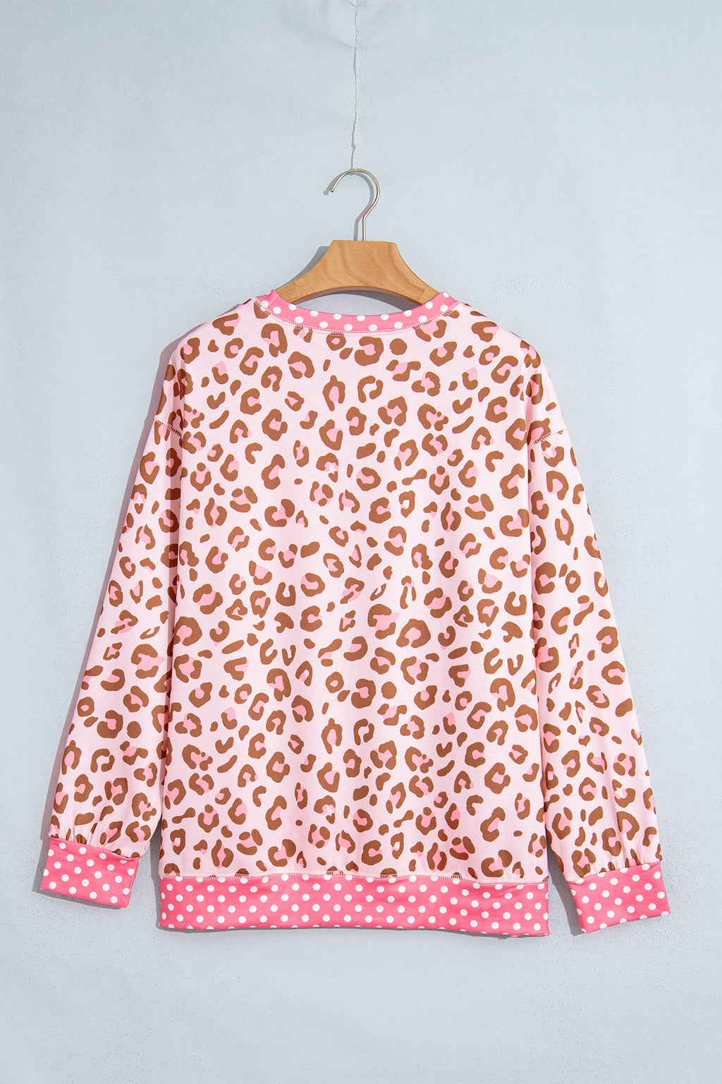Leopard Polka Dot Long Sleeve Top