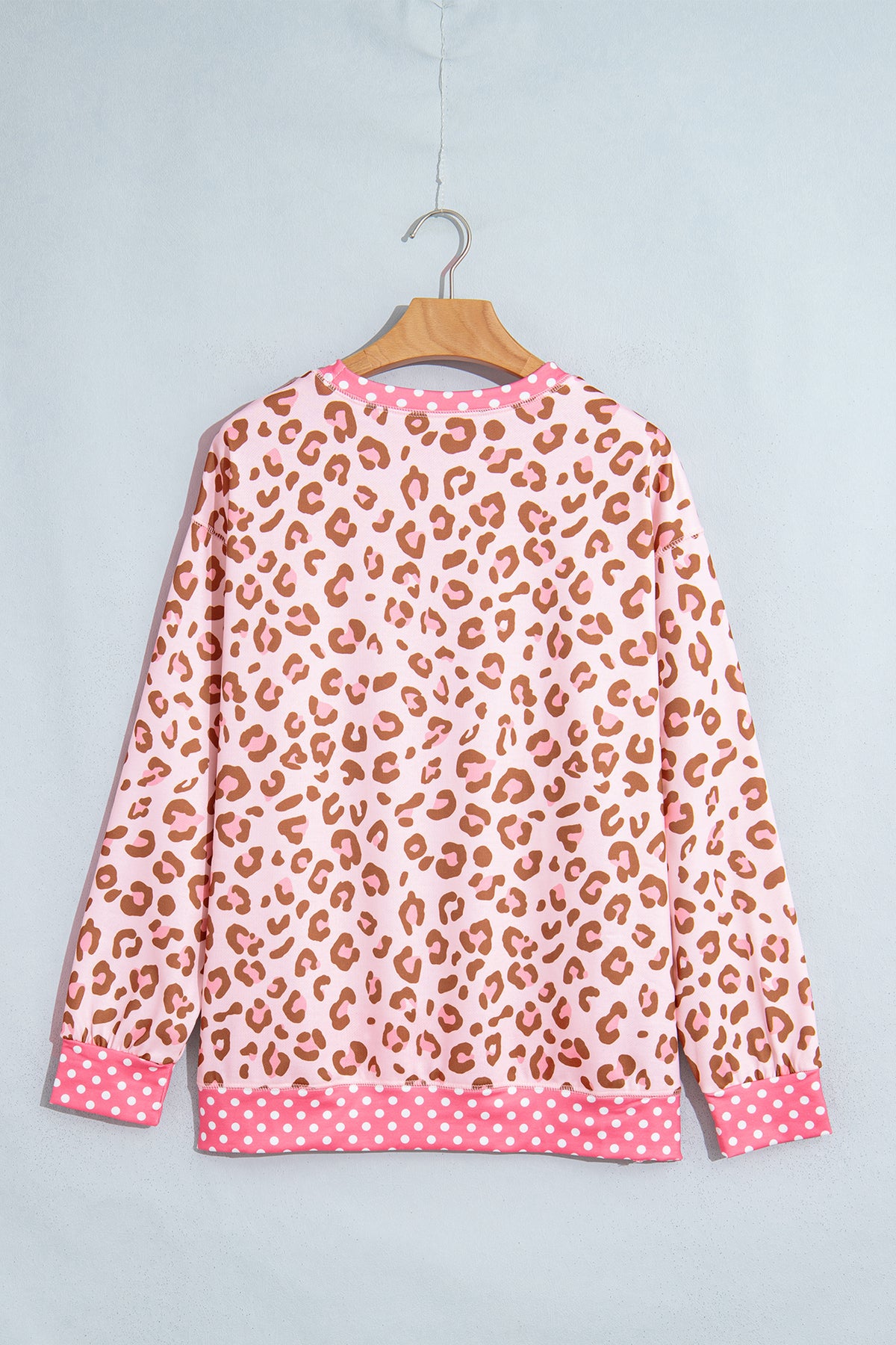 Leopard Polka Dot Long Sleeve Top