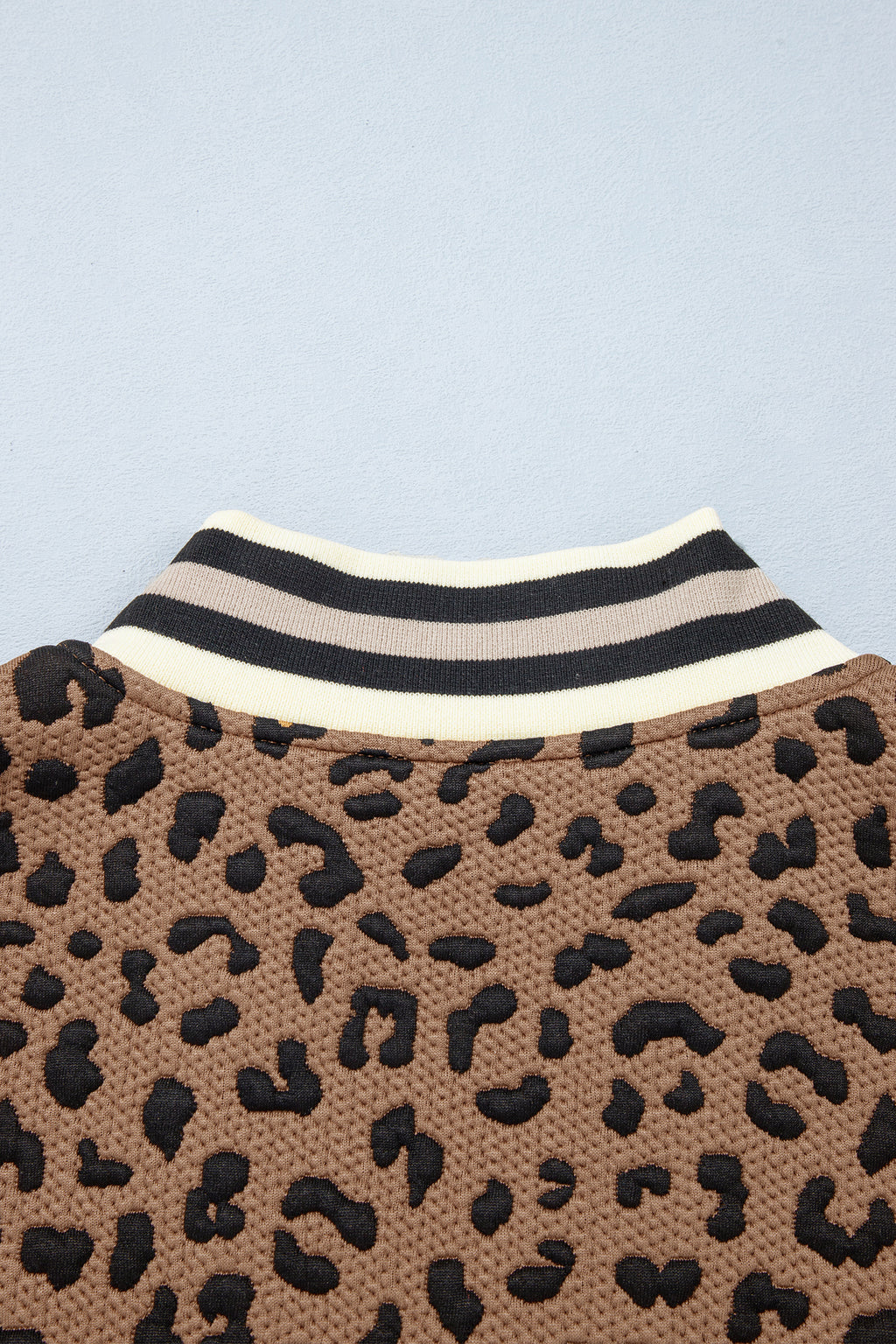 Brown Leopard Print Long Sleeve Pullover