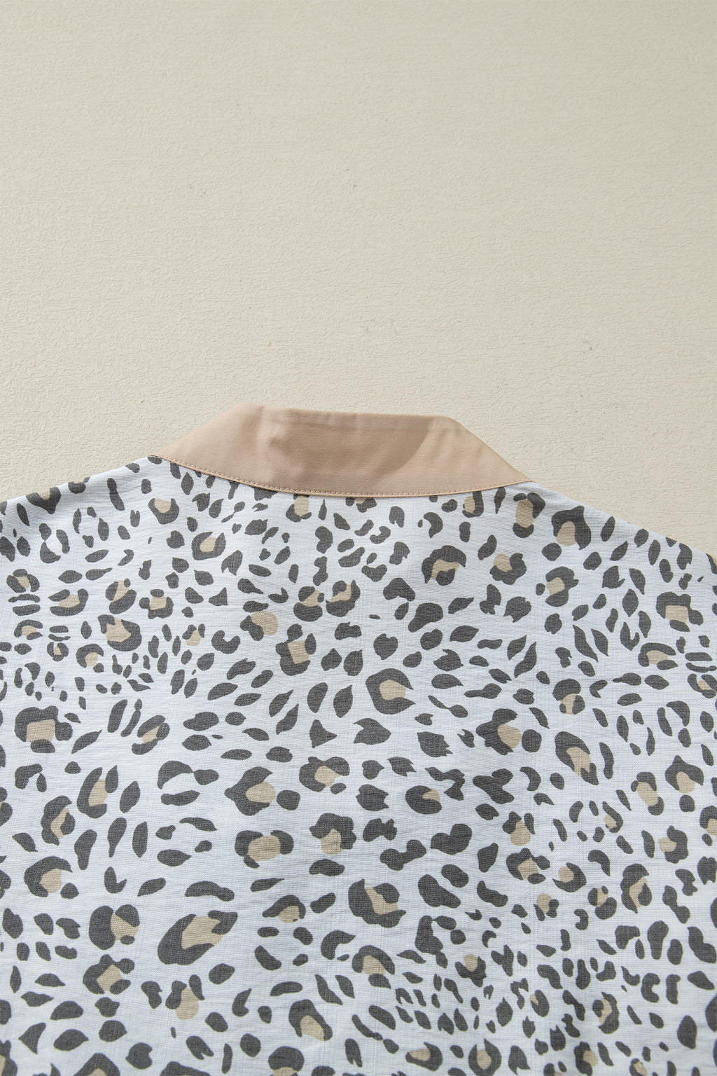 White Leopard Printed Cap Sleeve Blouse