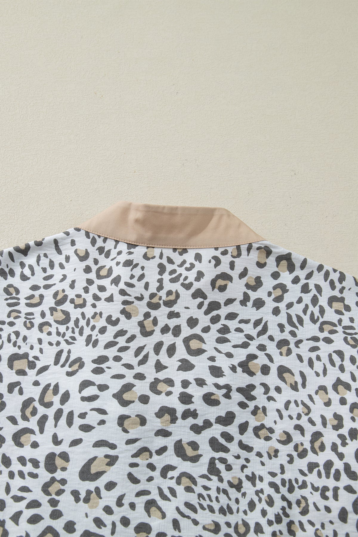 White Leopard Printed Cap Sleeve Blouse
