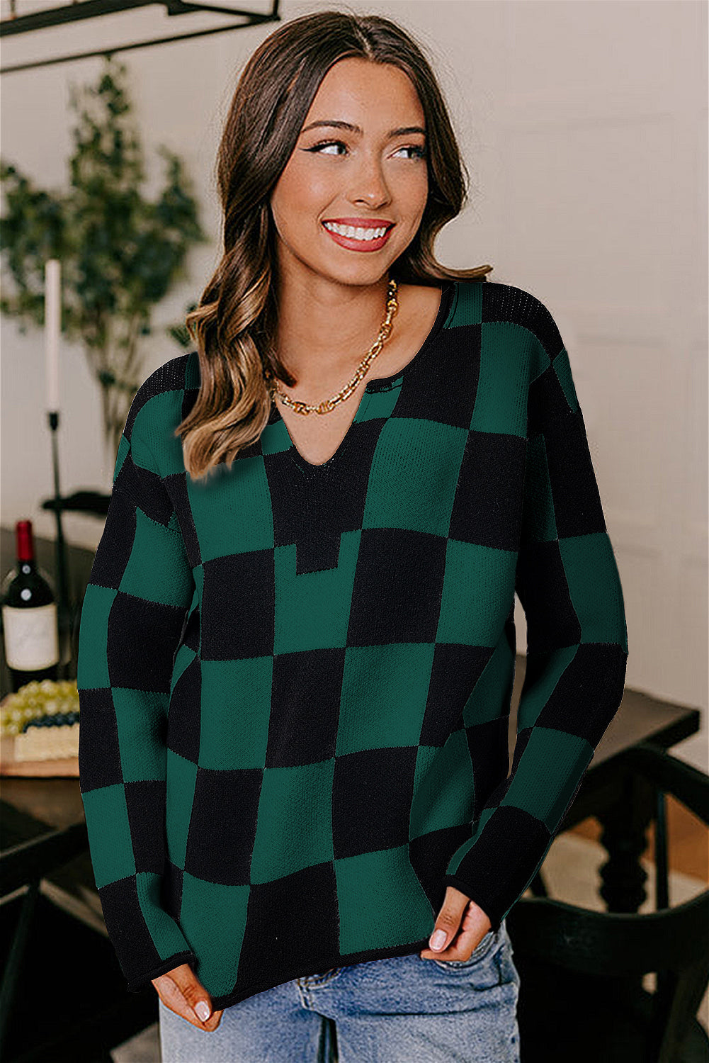 Checkered Sweater