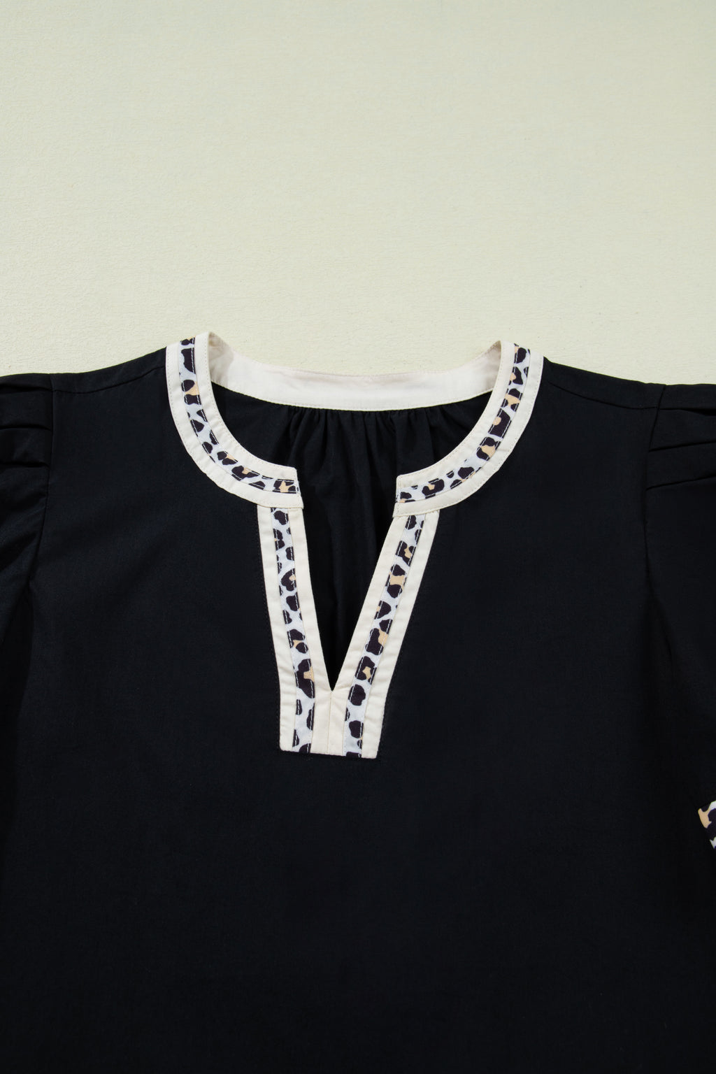 Black Leopard Short Sleeve Dress