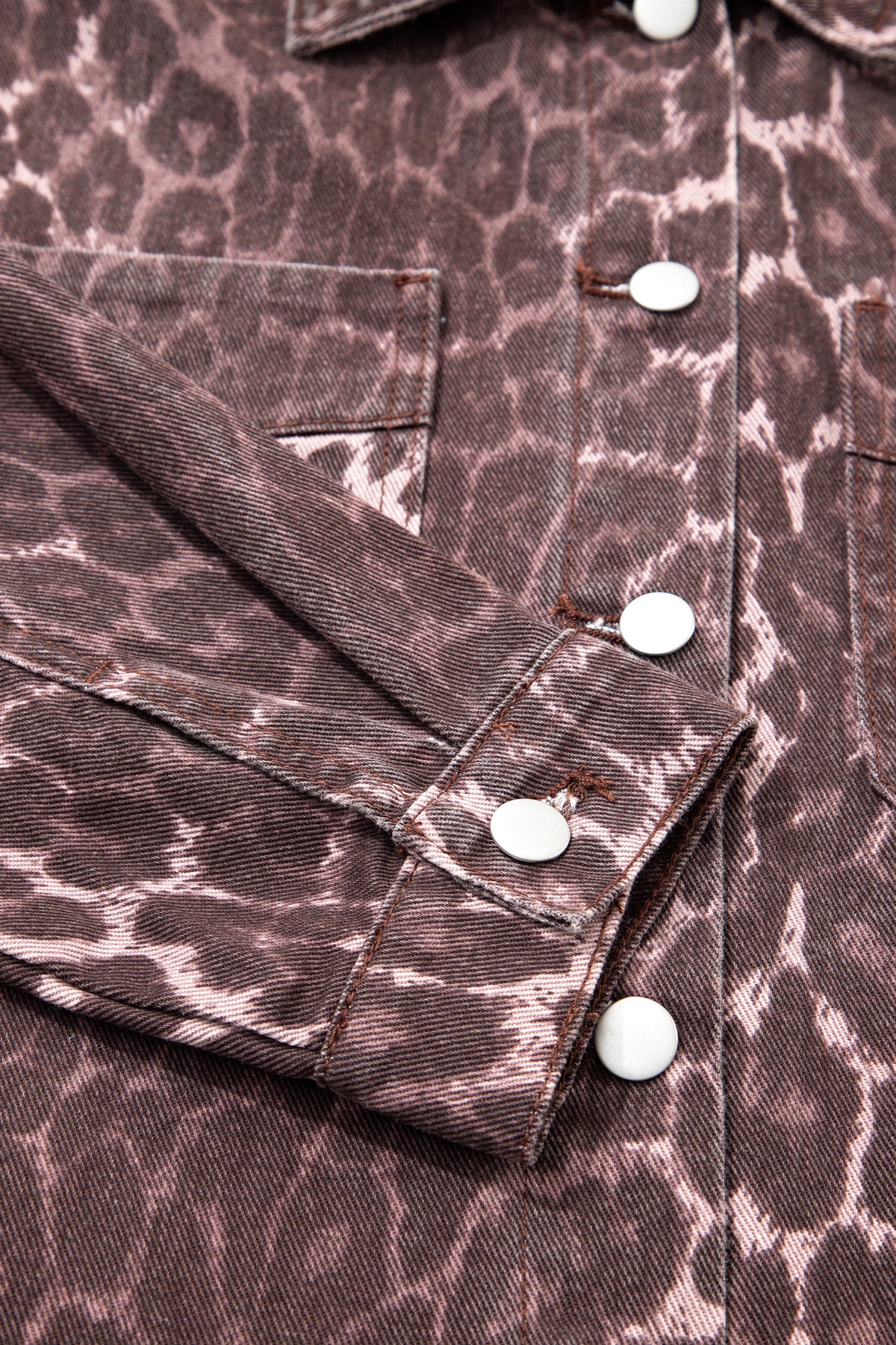 Leopard Print Denim Jacket