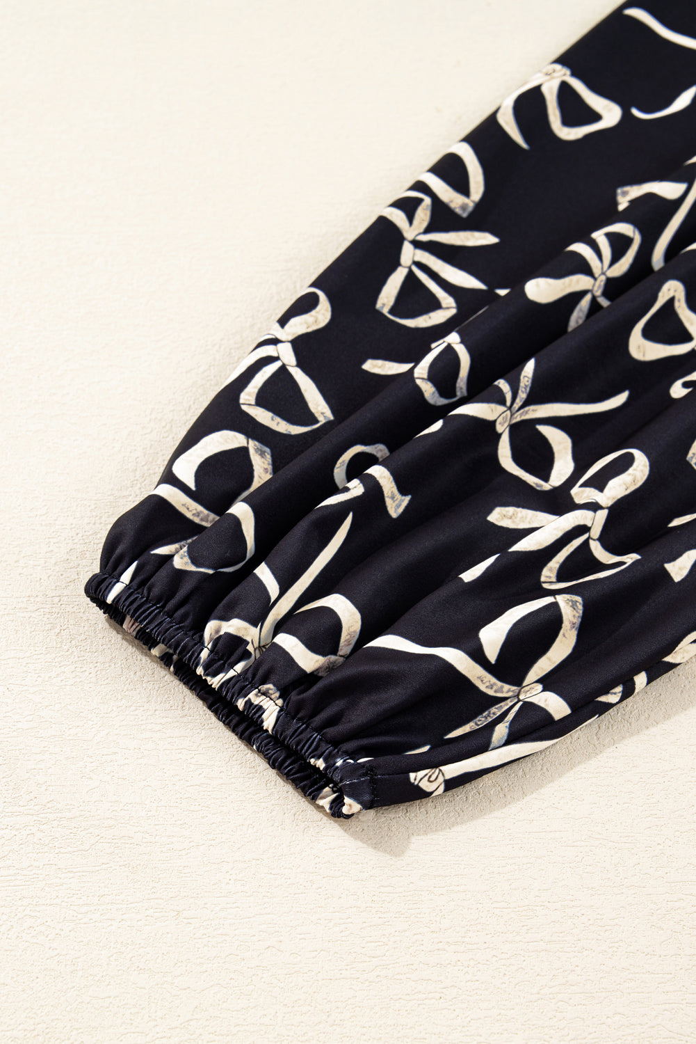 Plus size Black Bow Blouse