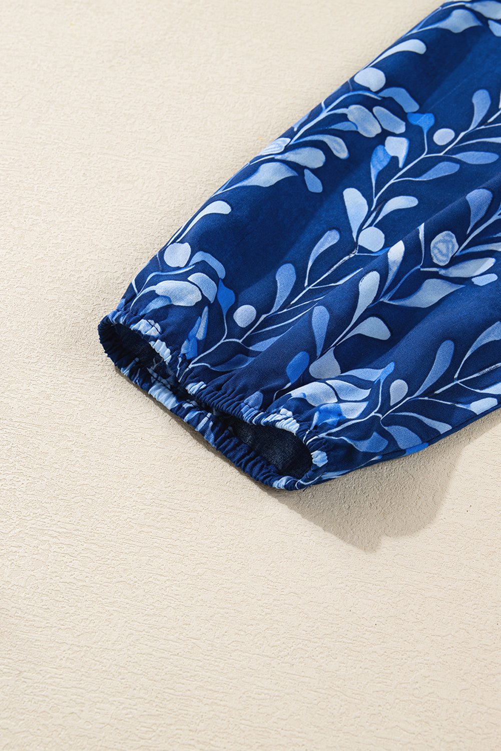 Blue Botanical Print Blouse