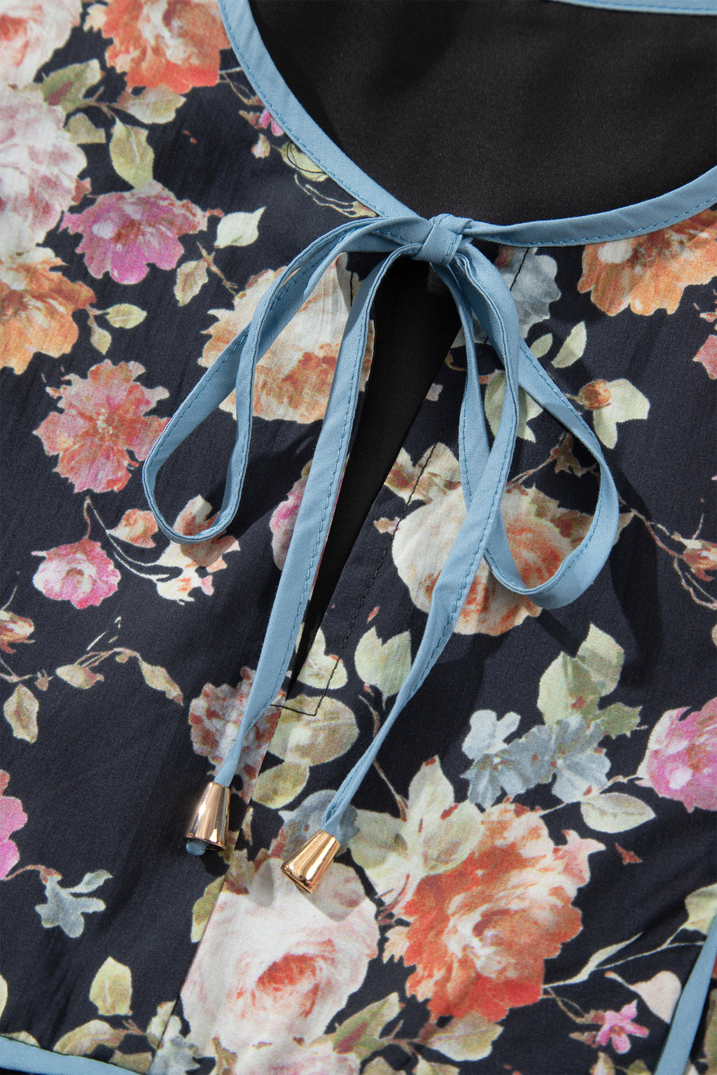 Floral Print Bracelet Sleeve Blouse