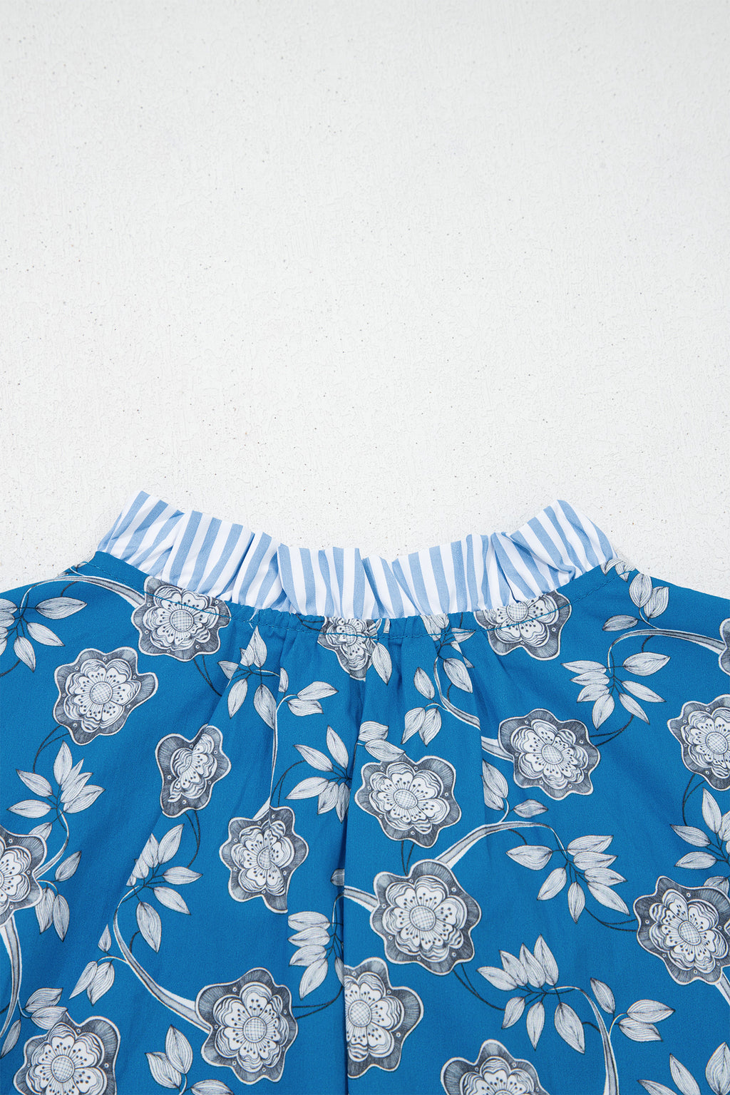 Blue Floral Print Blouse