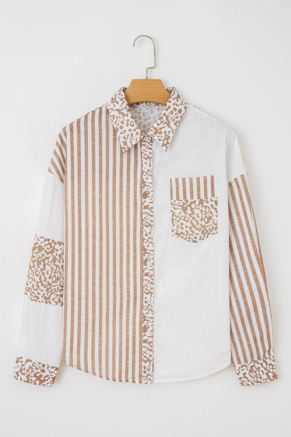 Leopard Striped Western Casual Shirt