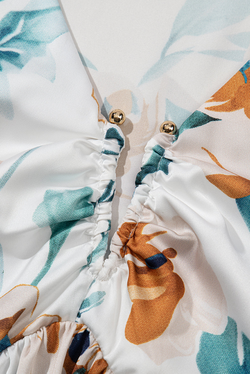 White Floral Print Blouse