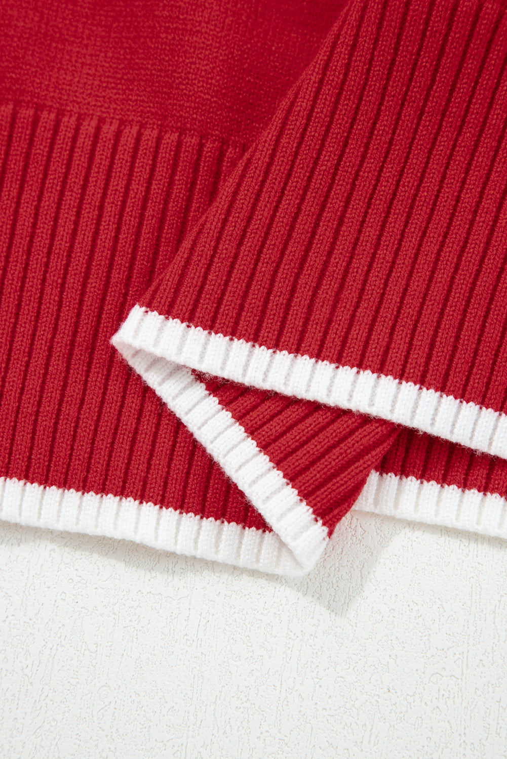 Red Big Bow Accent Holiday Cropped Sweater