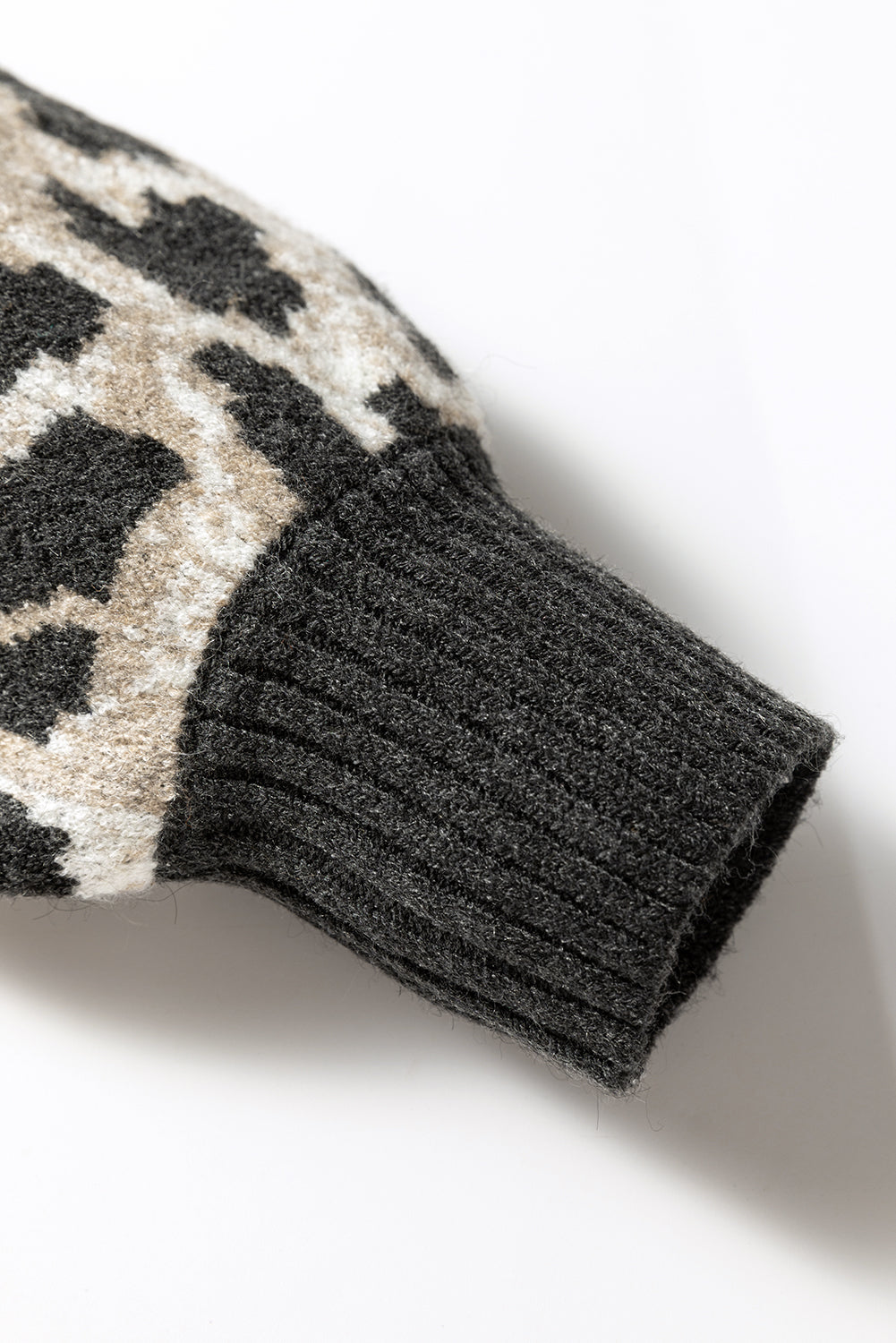 Carbon Grey Leopard Sweater