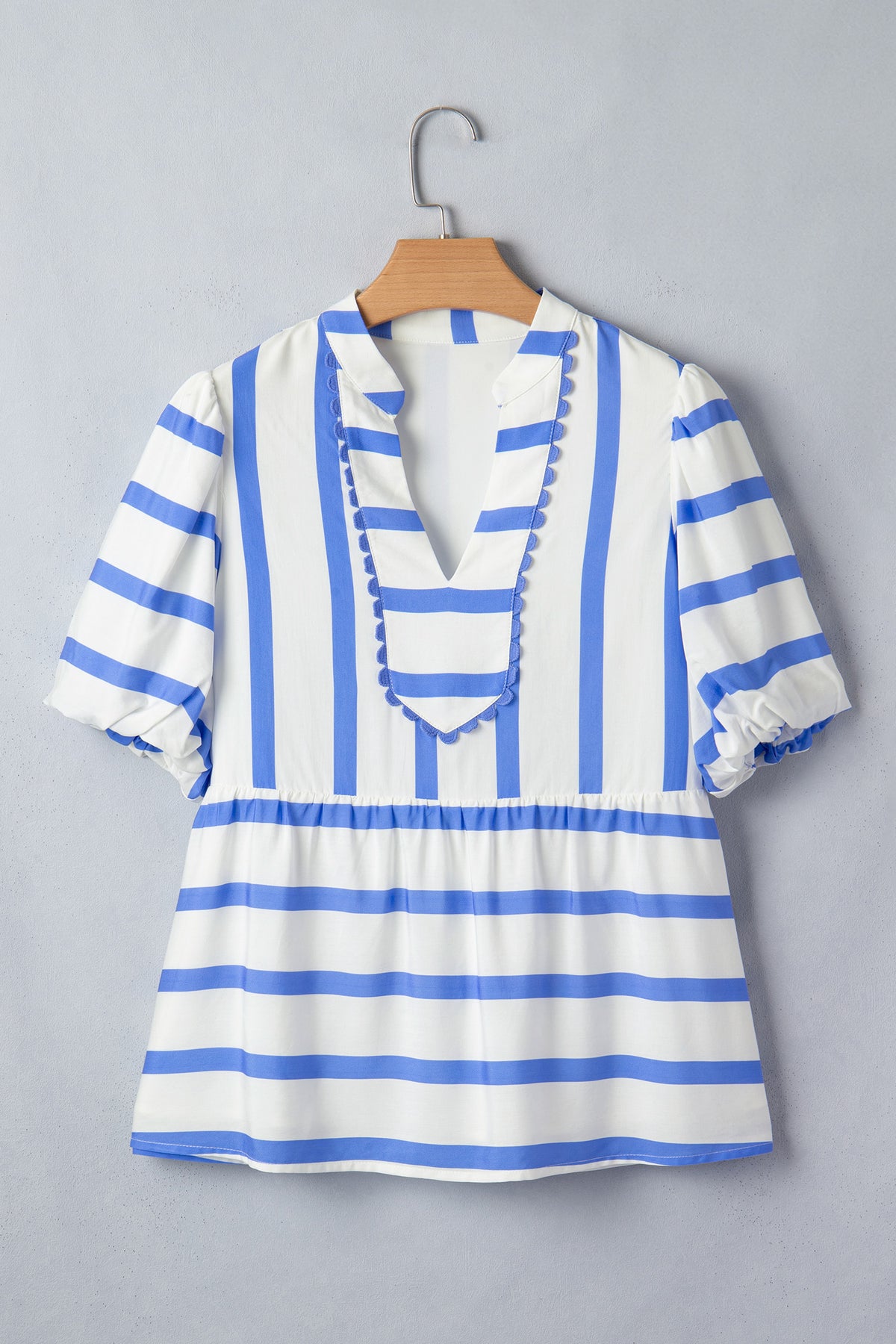 Sky Blue Stripe Blouse