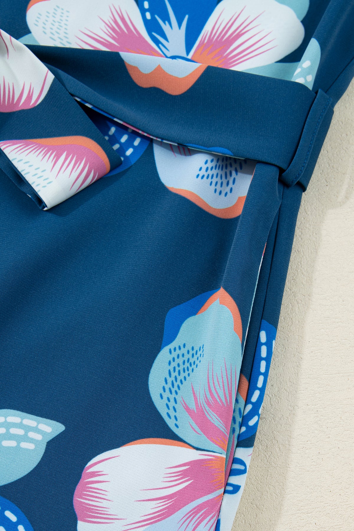 Blue Floral Print Dress