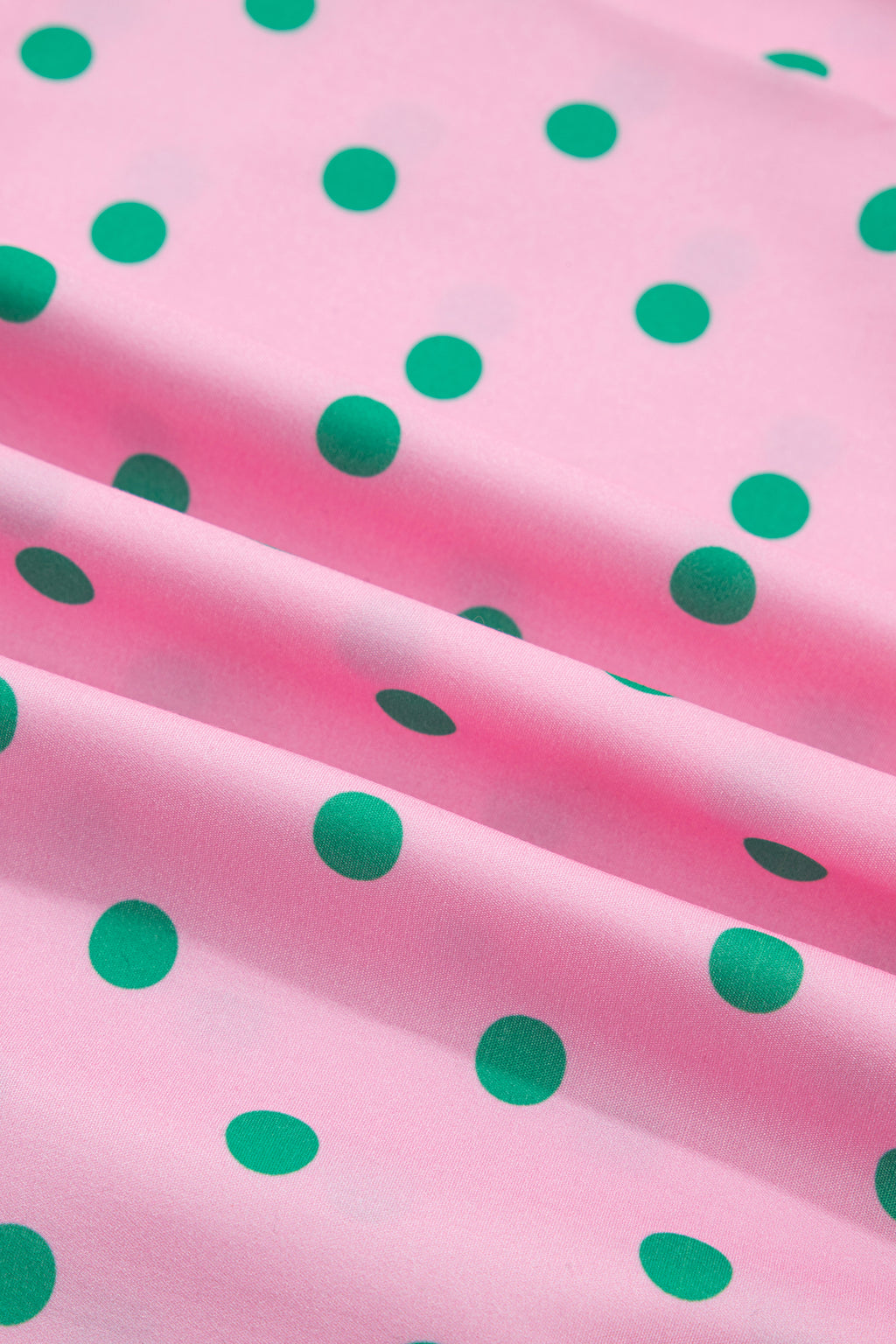 Pink Polka Dot Print Dress