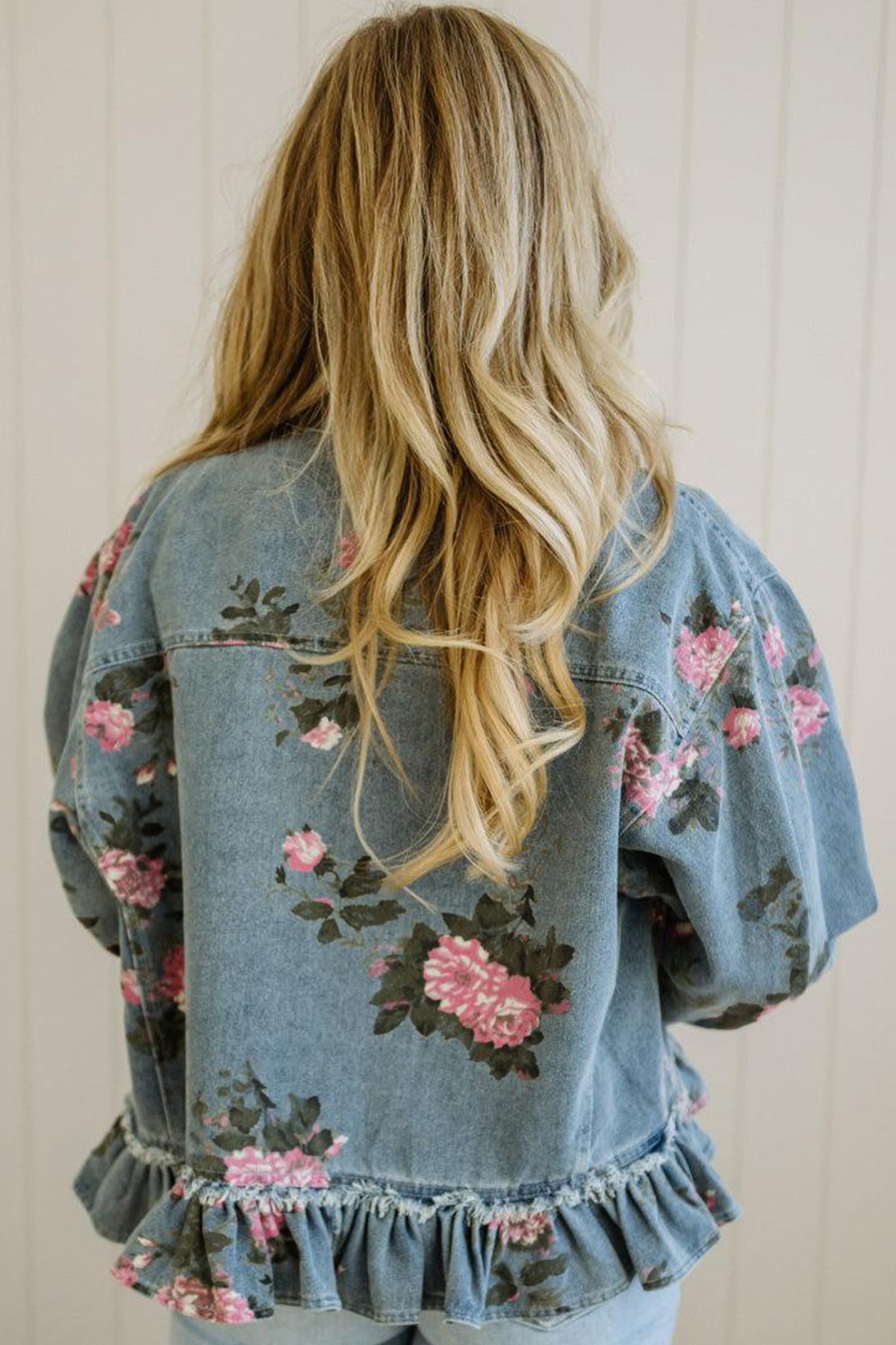 Floral Print Denim Jacket
