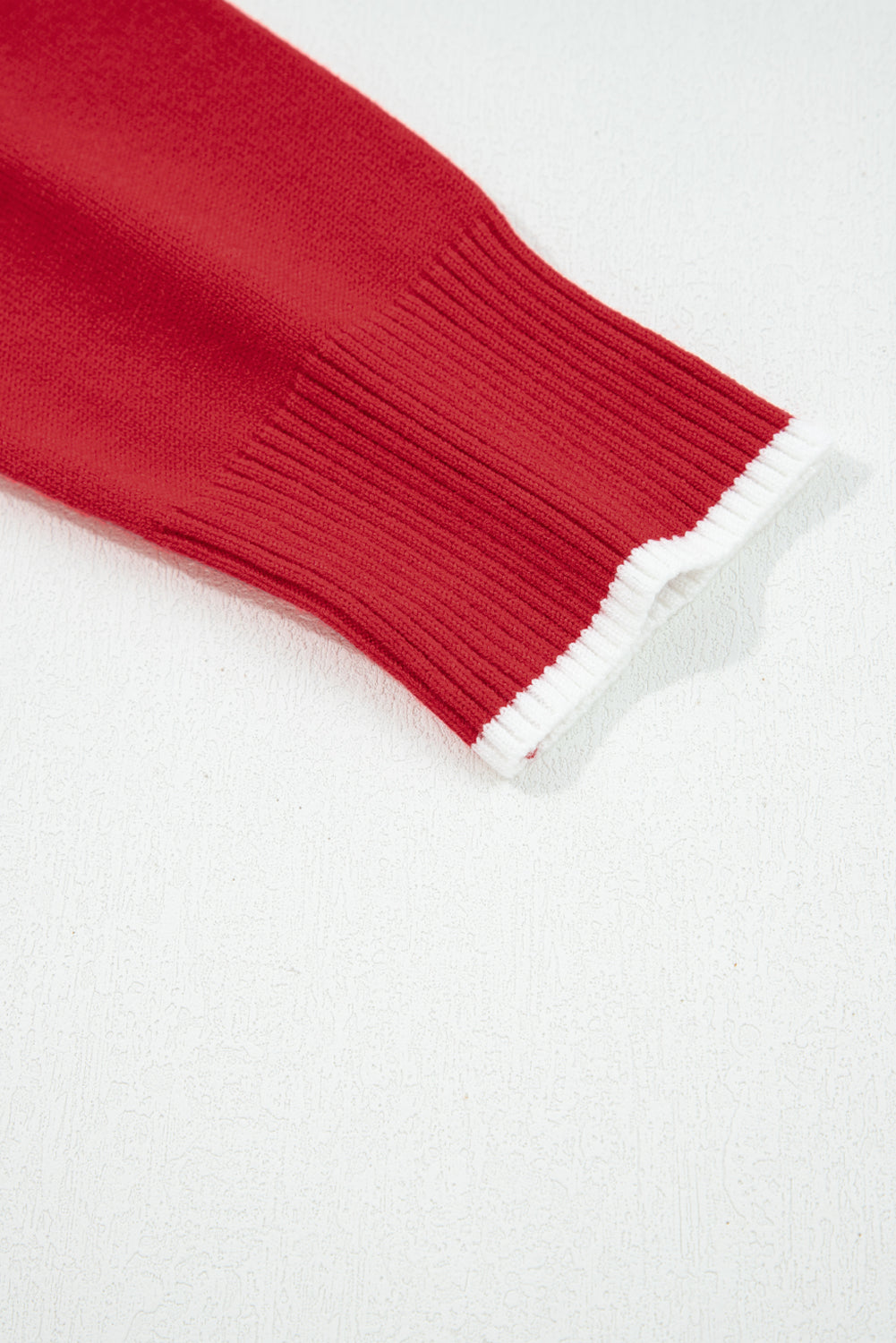 Red Big Bow Accent Holiday Cropped Sweater