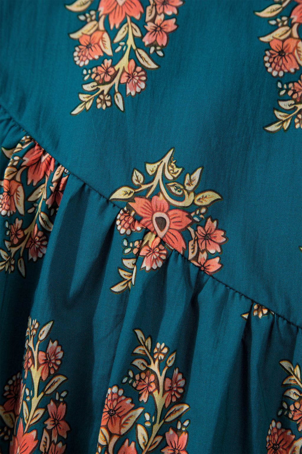 Green Plus Size Floral Print Shirt