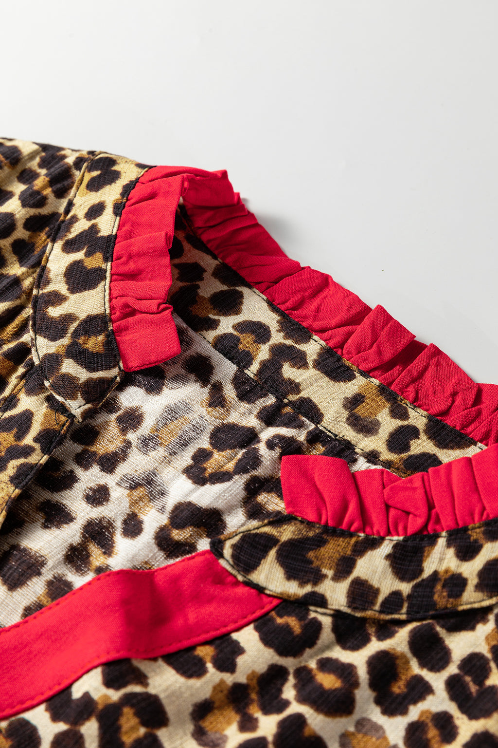 Brown Fierce Leopard Blouse