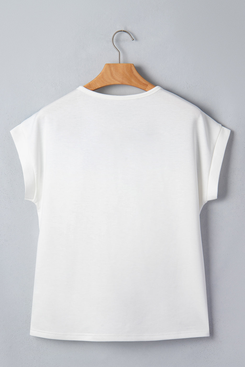 White Floral Patchwork Short Sleeve Blouse