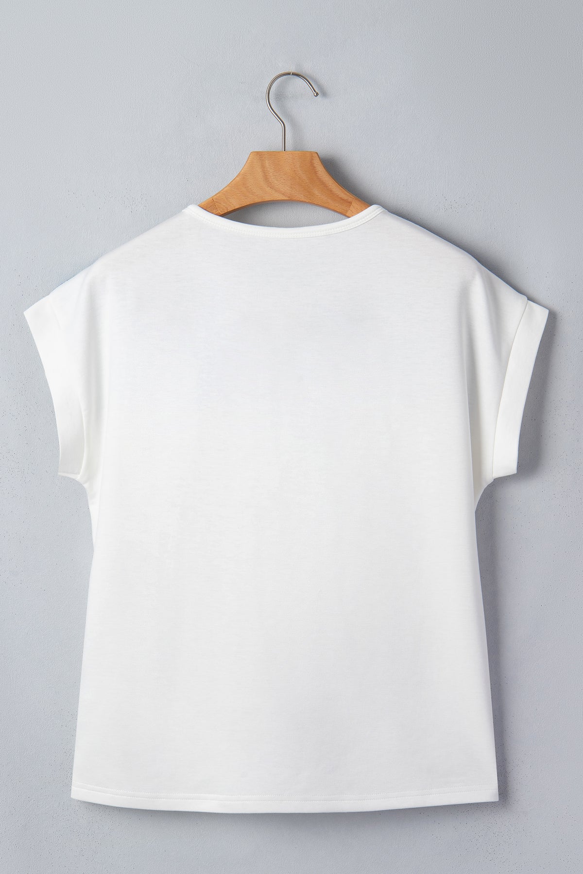 White Floral Patchwork Short Sleeve Blouse