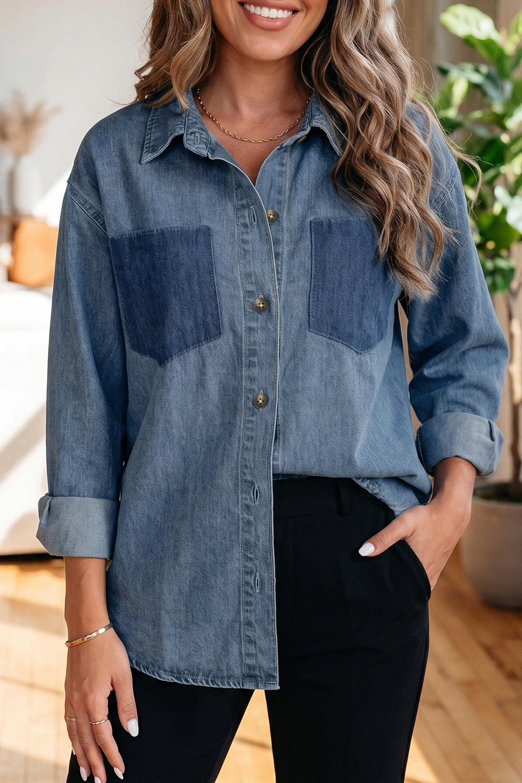 Sky Blue Denim Shirt