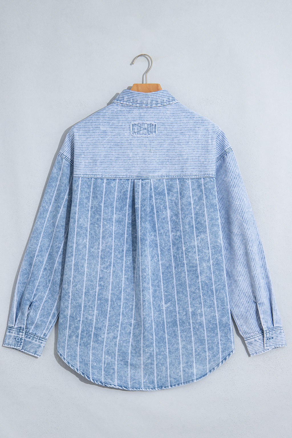 Stripe Vintage Washed Denim Shirt