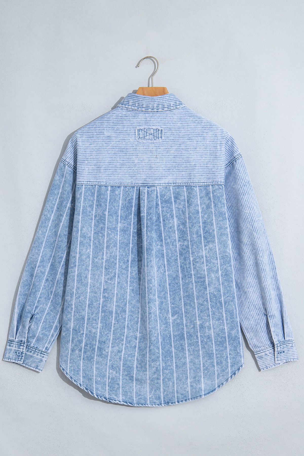 Stripe Vintage Washed Denim Shirt