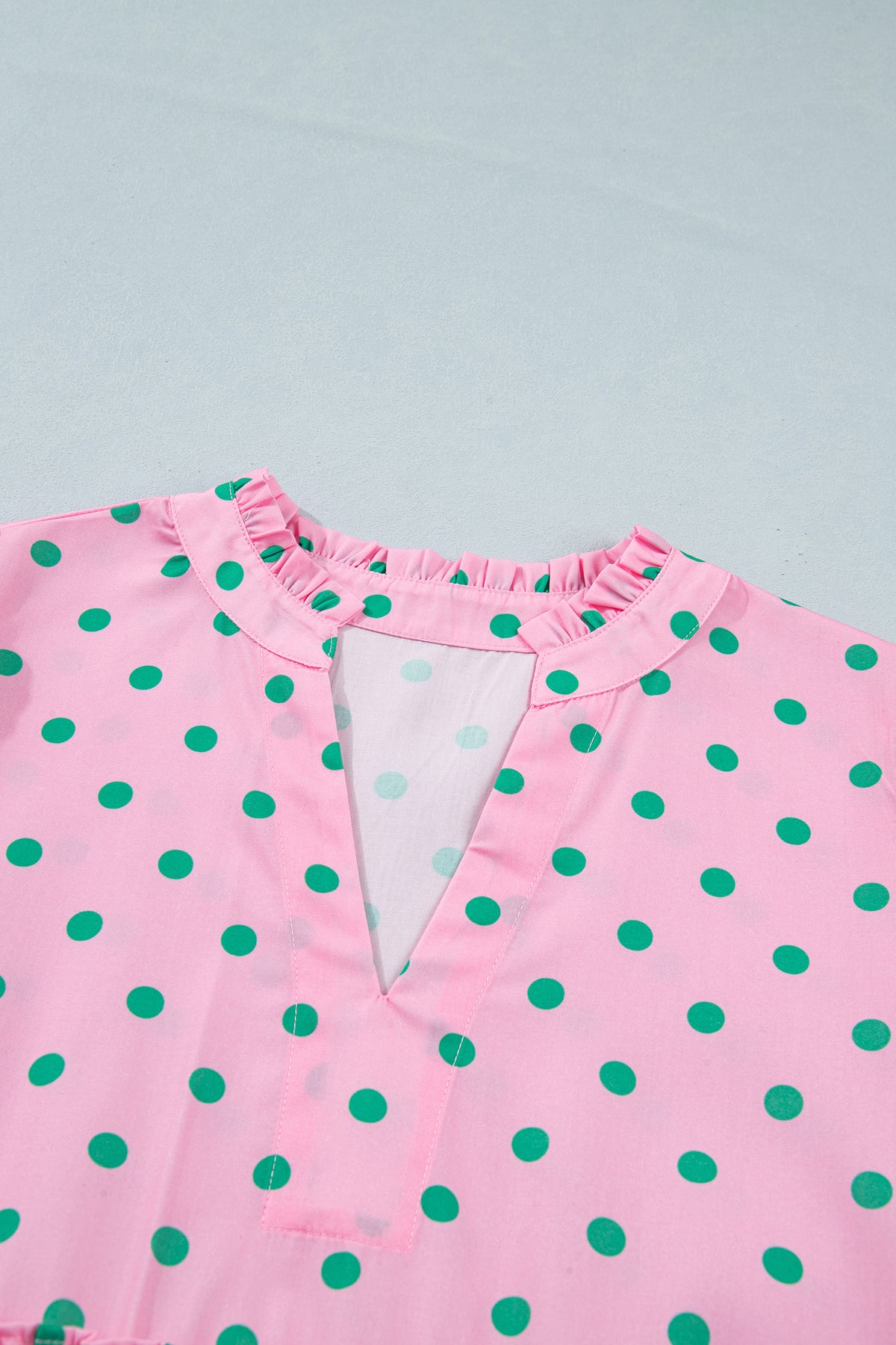 Pink Polka Dot Print Dress