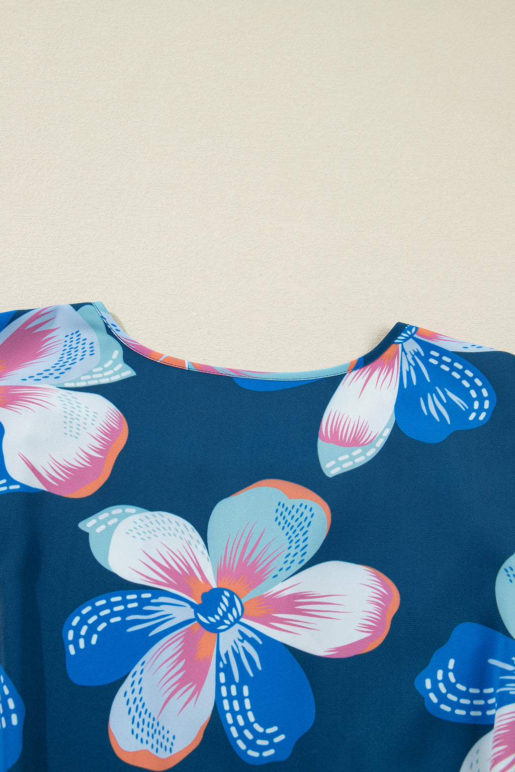 Blue Floral Print Dress