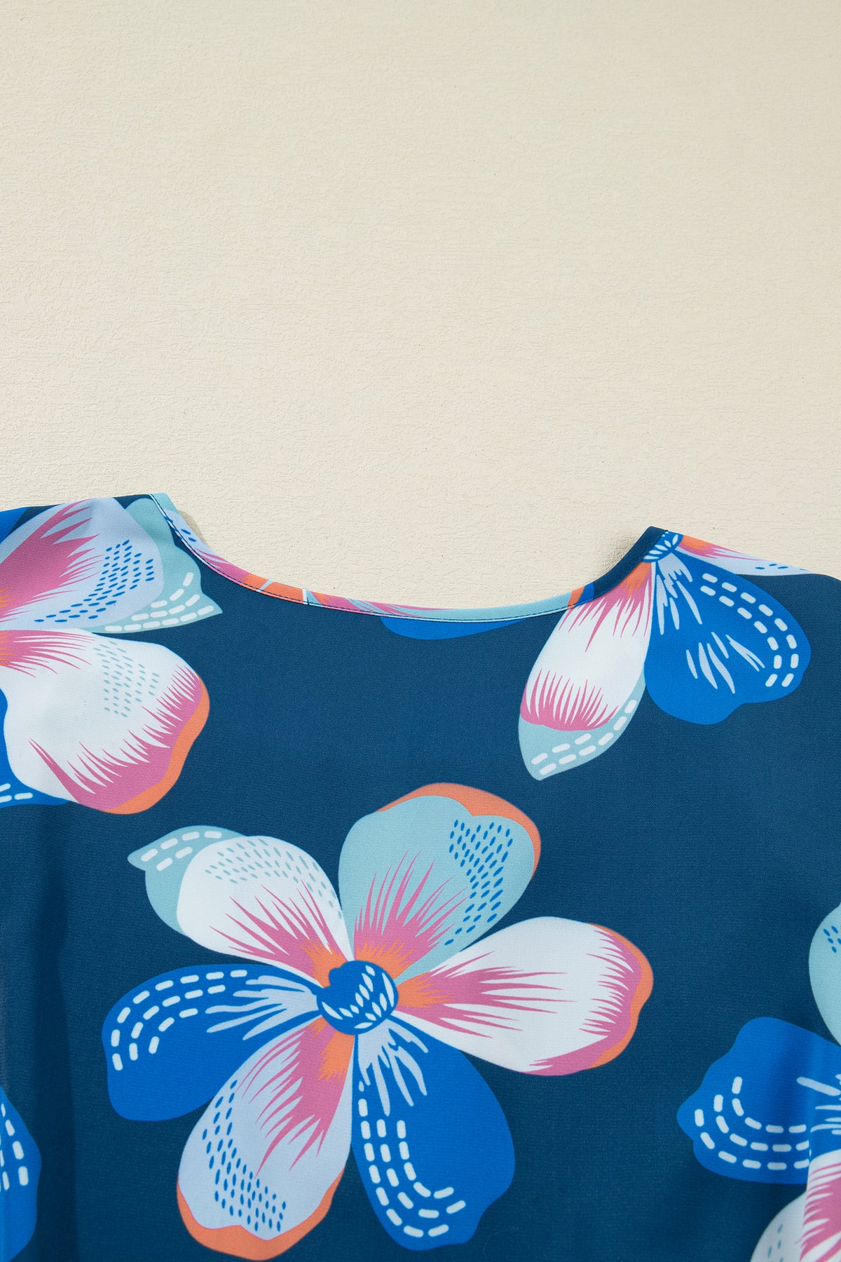 Blue Floral Print Dress