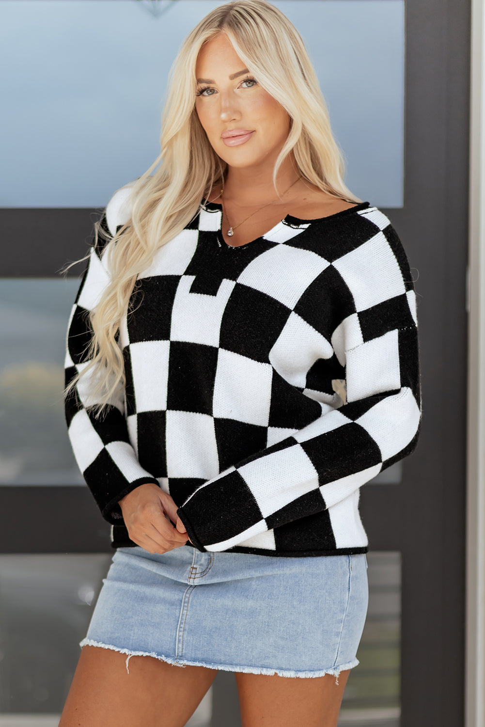 Checkered Sweater