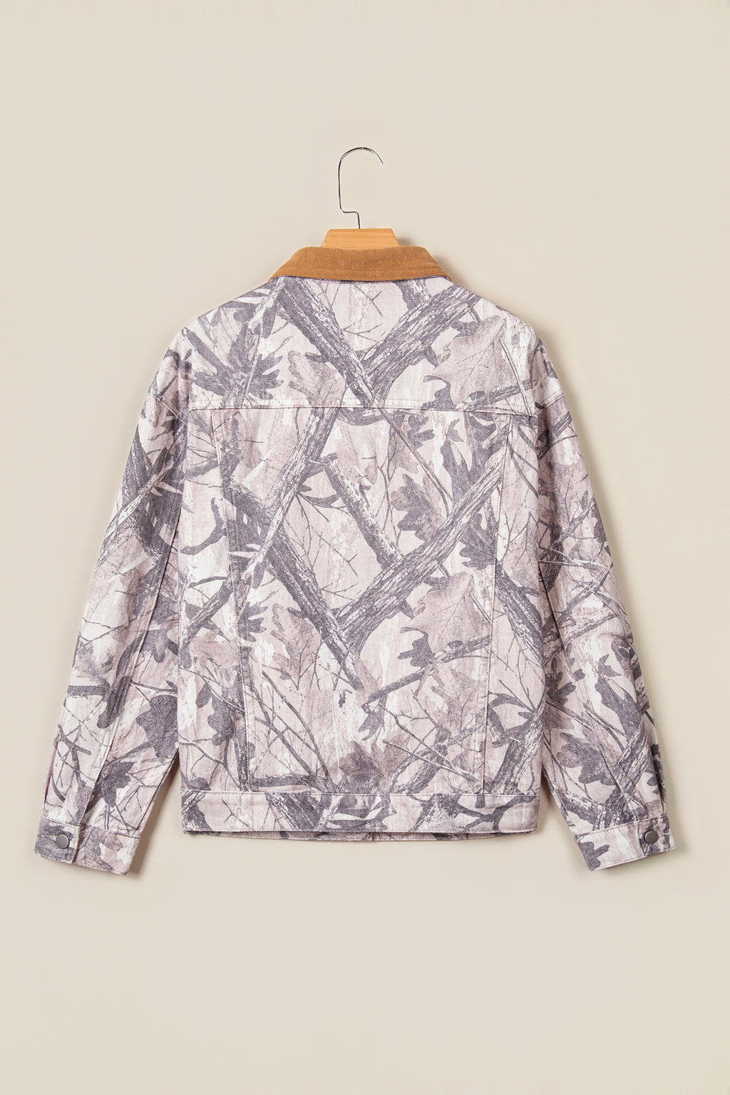 Camo Print Denim Jacket