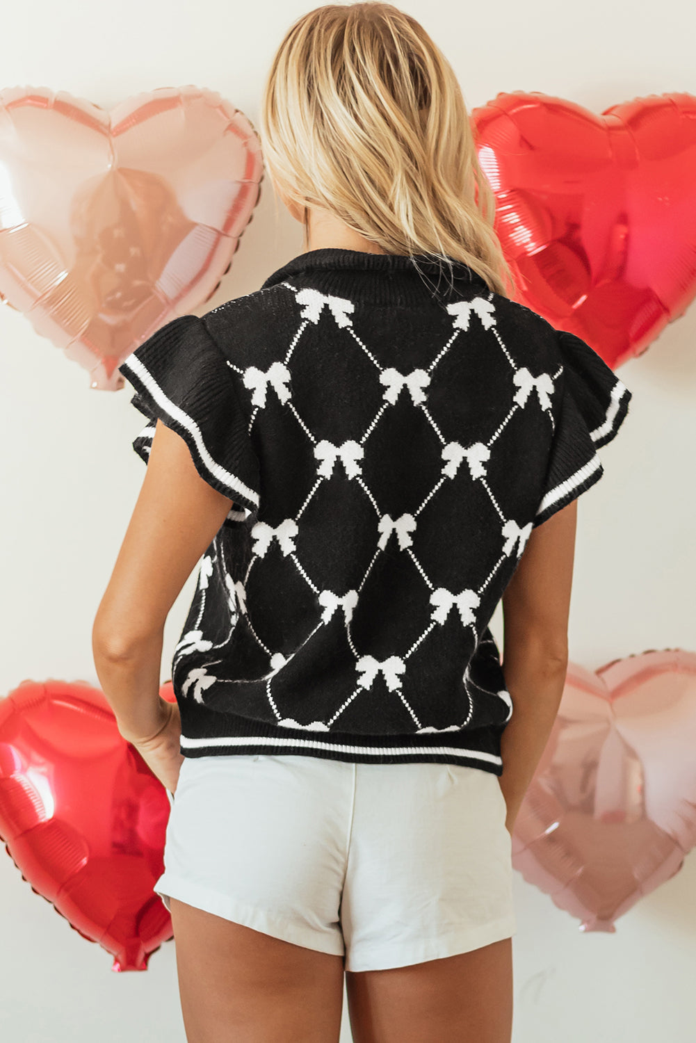 Black Preppy Vibes Sweater Tee