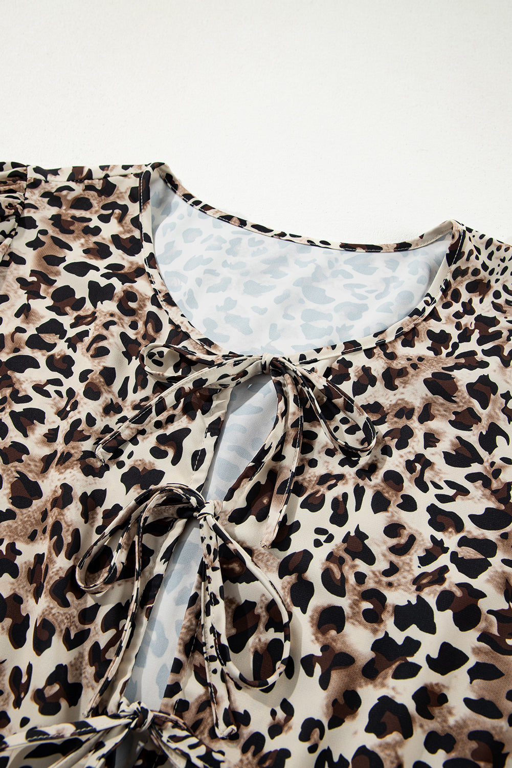 Plus sized Khaki Leopard Print Blouse