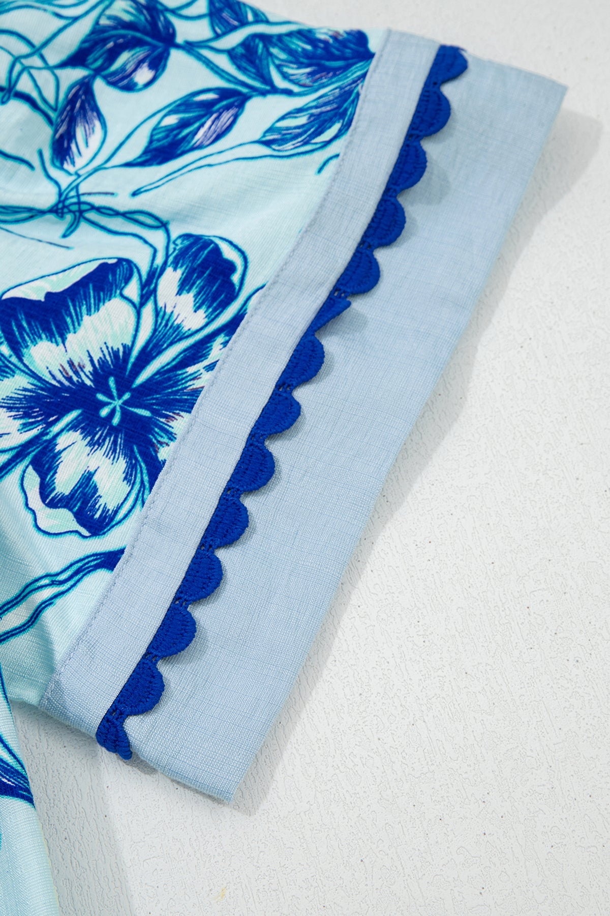 Sky Blue Floral Blouse