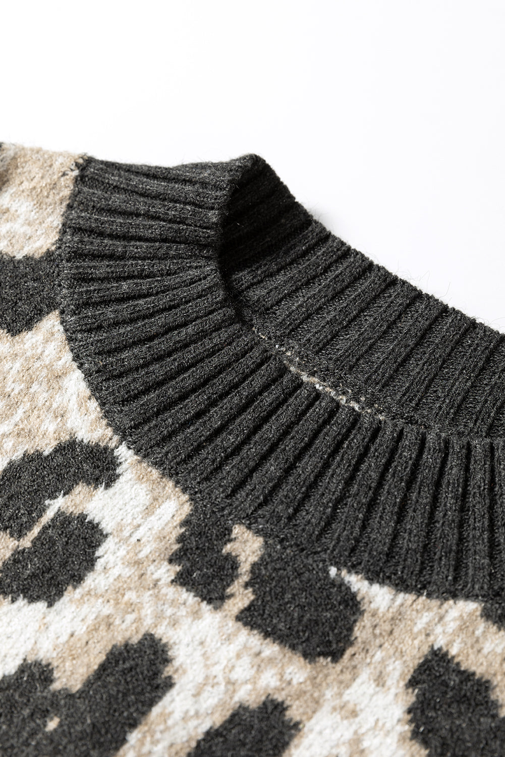 Carbon Grey Leopard Sweater