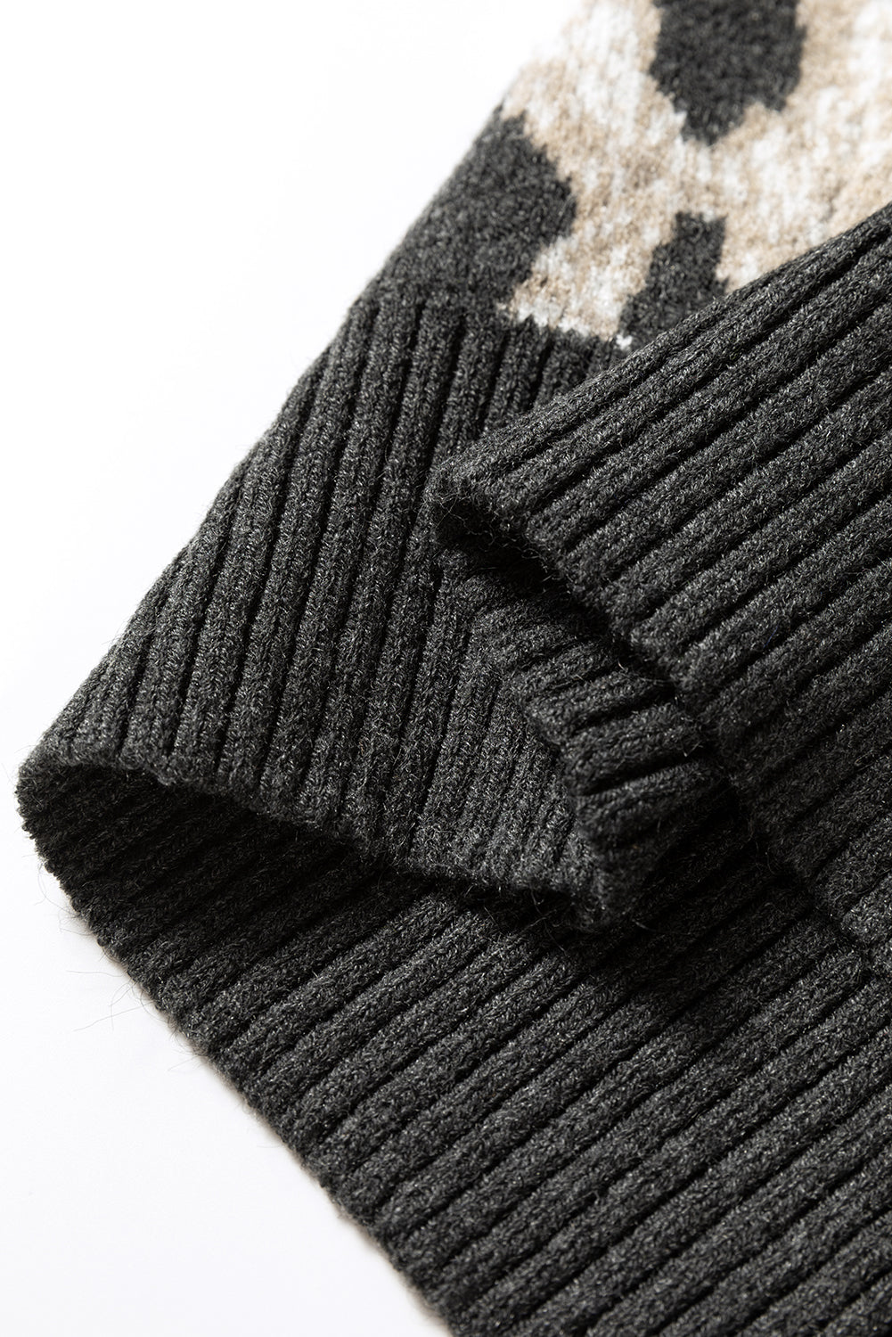 Carbon Grey Leopard Sweater