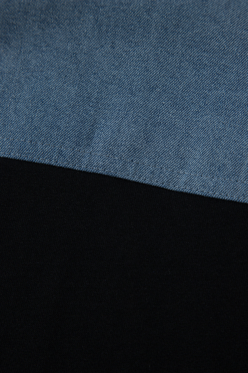 Denim Polo Collar Short Sleeve Top