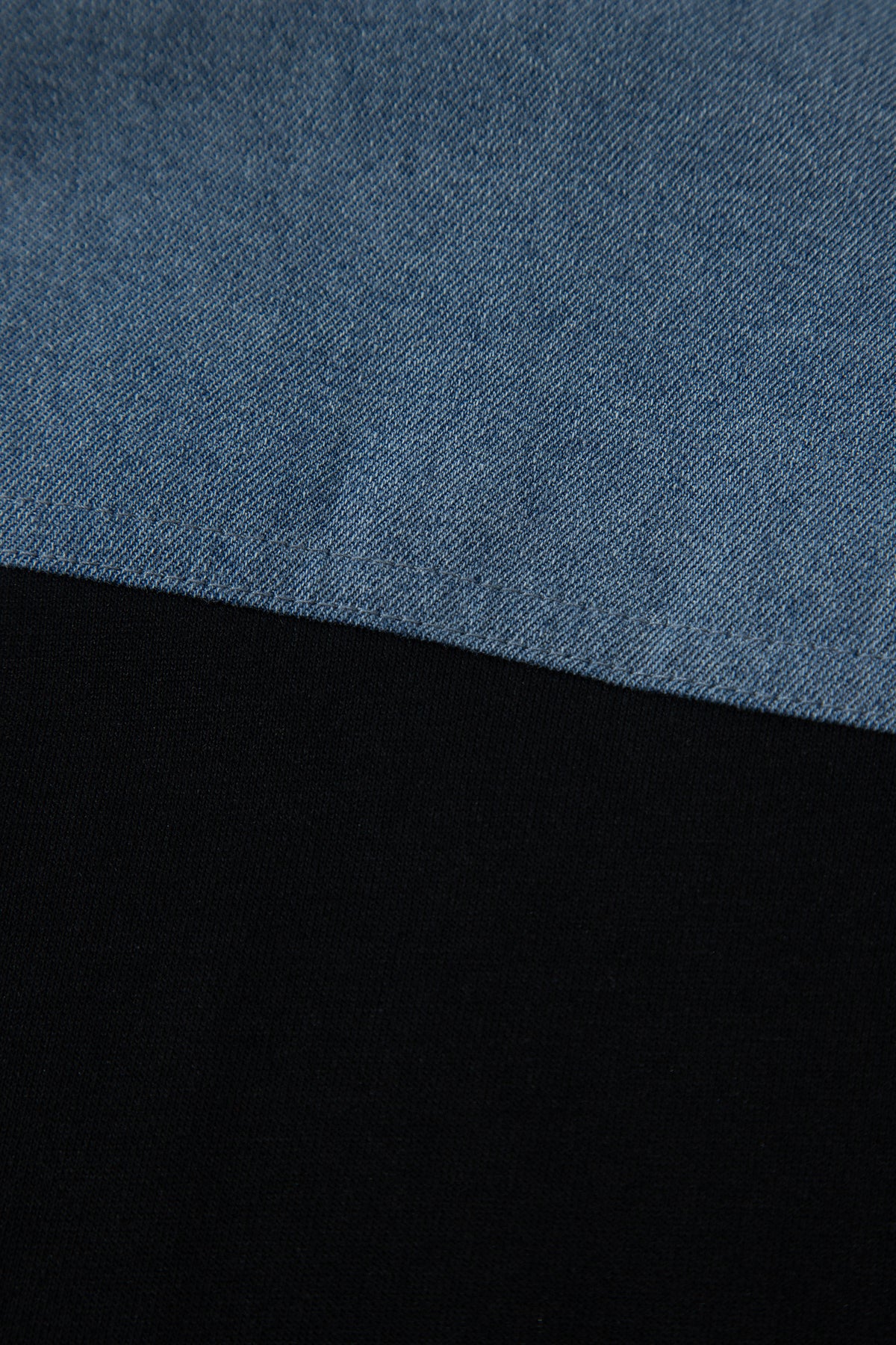 Denim Polo Collar Short Sleeve Top