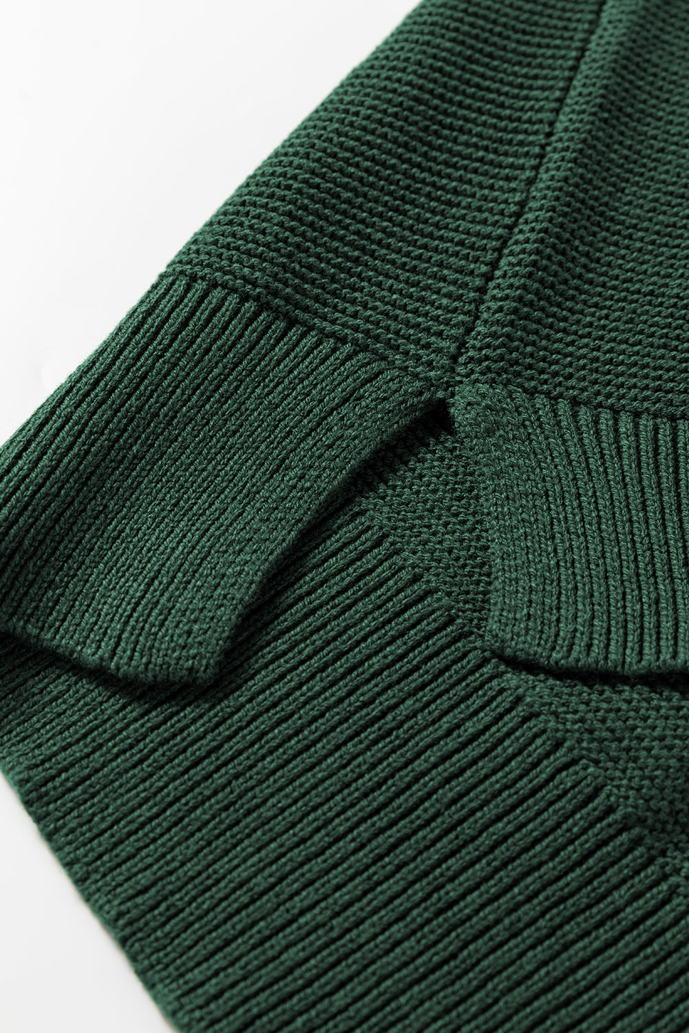 Solid Color Front Seam Drop Shoulder Loose Sweater