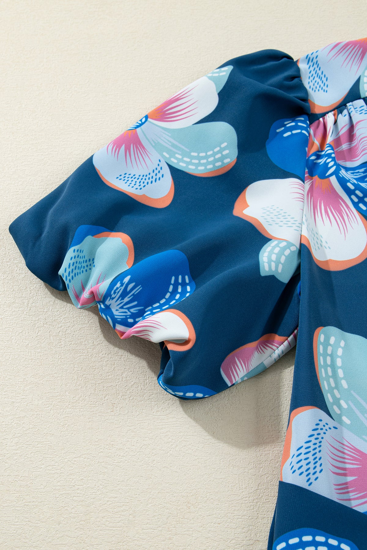 Blue Floral Print Dress