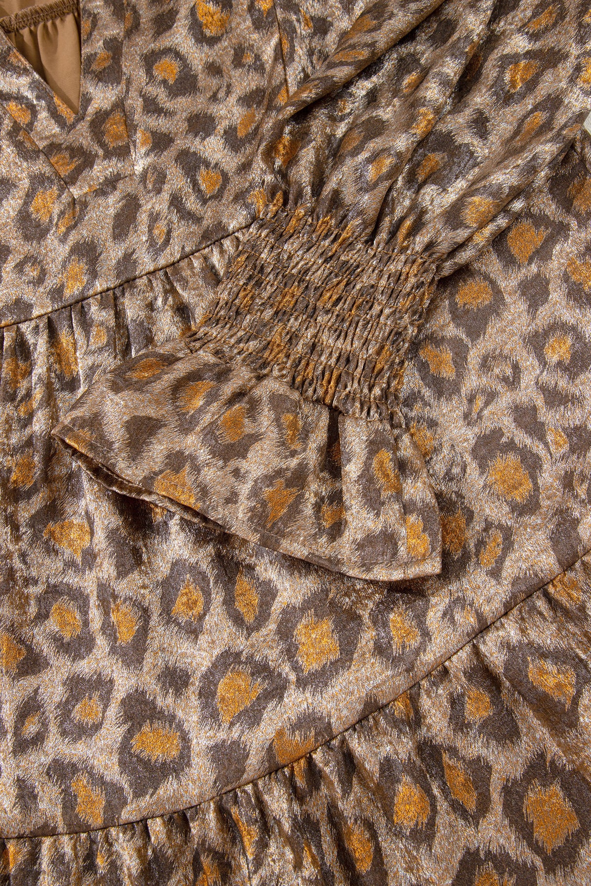 Khaki Leopard Print Dress