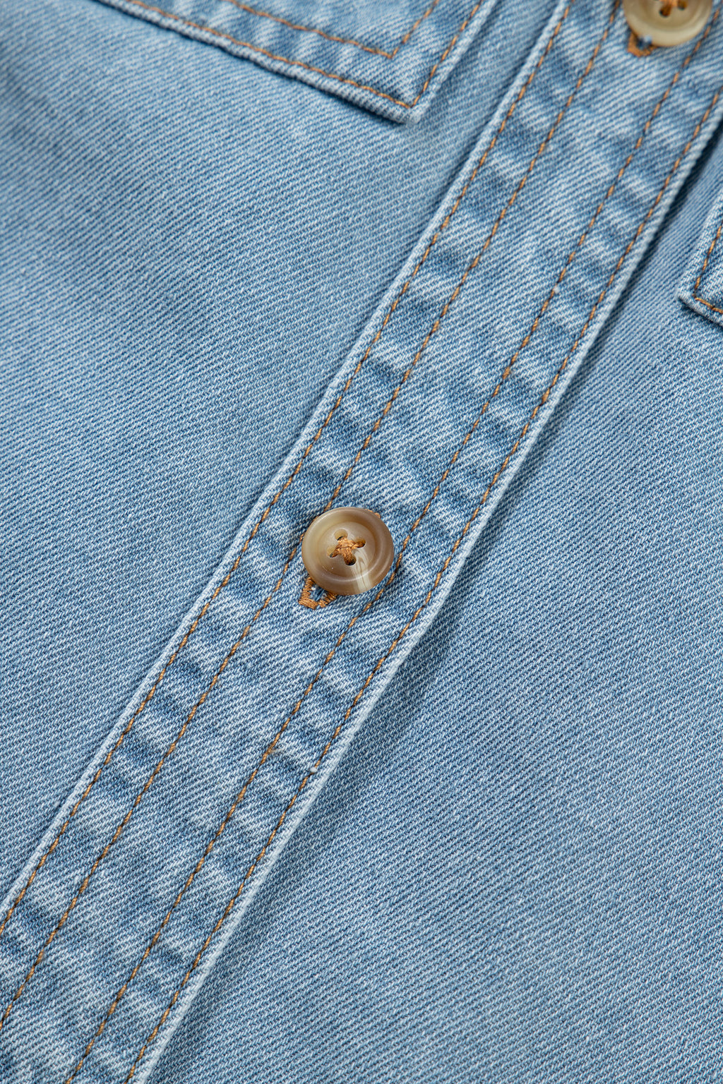Ruffle Detail Denim Shirt