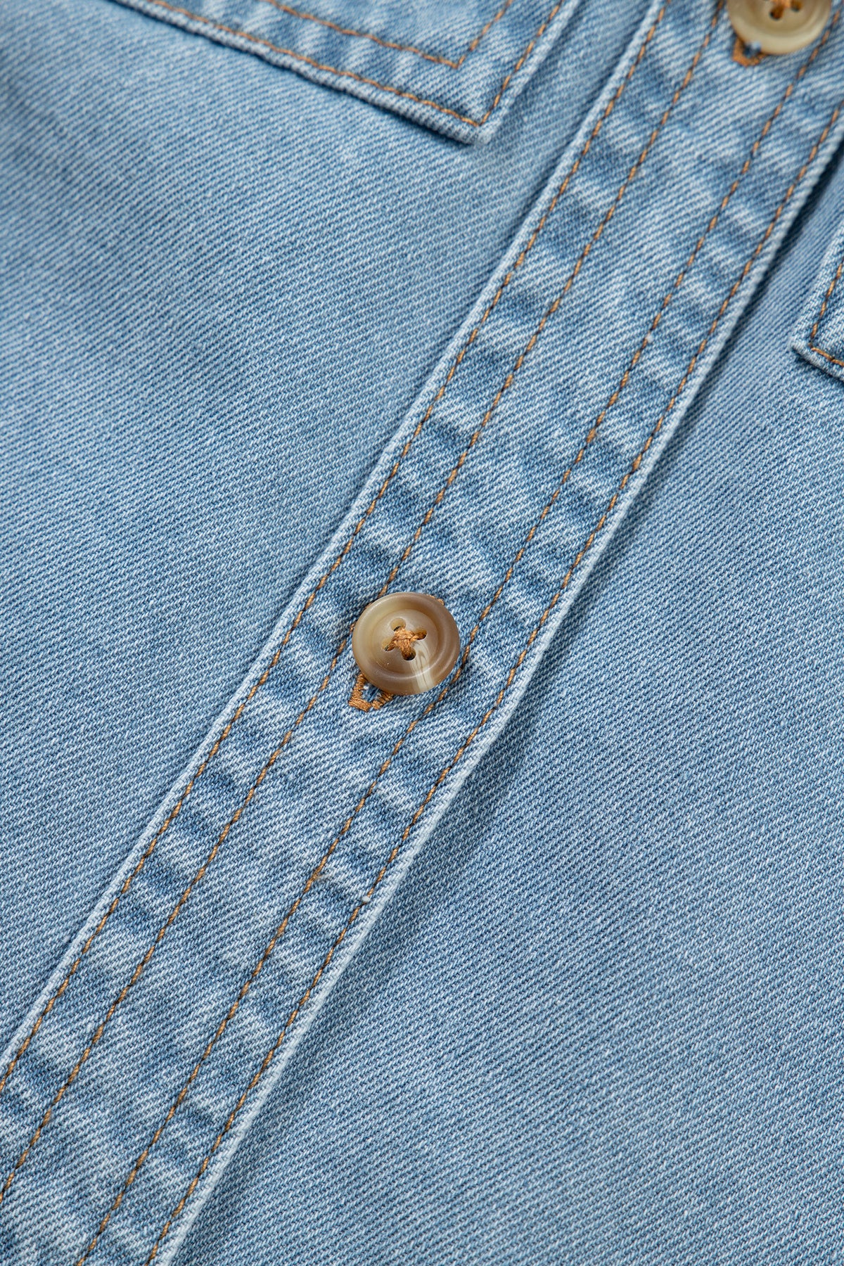 Ruffle Detail Denim Shirt
