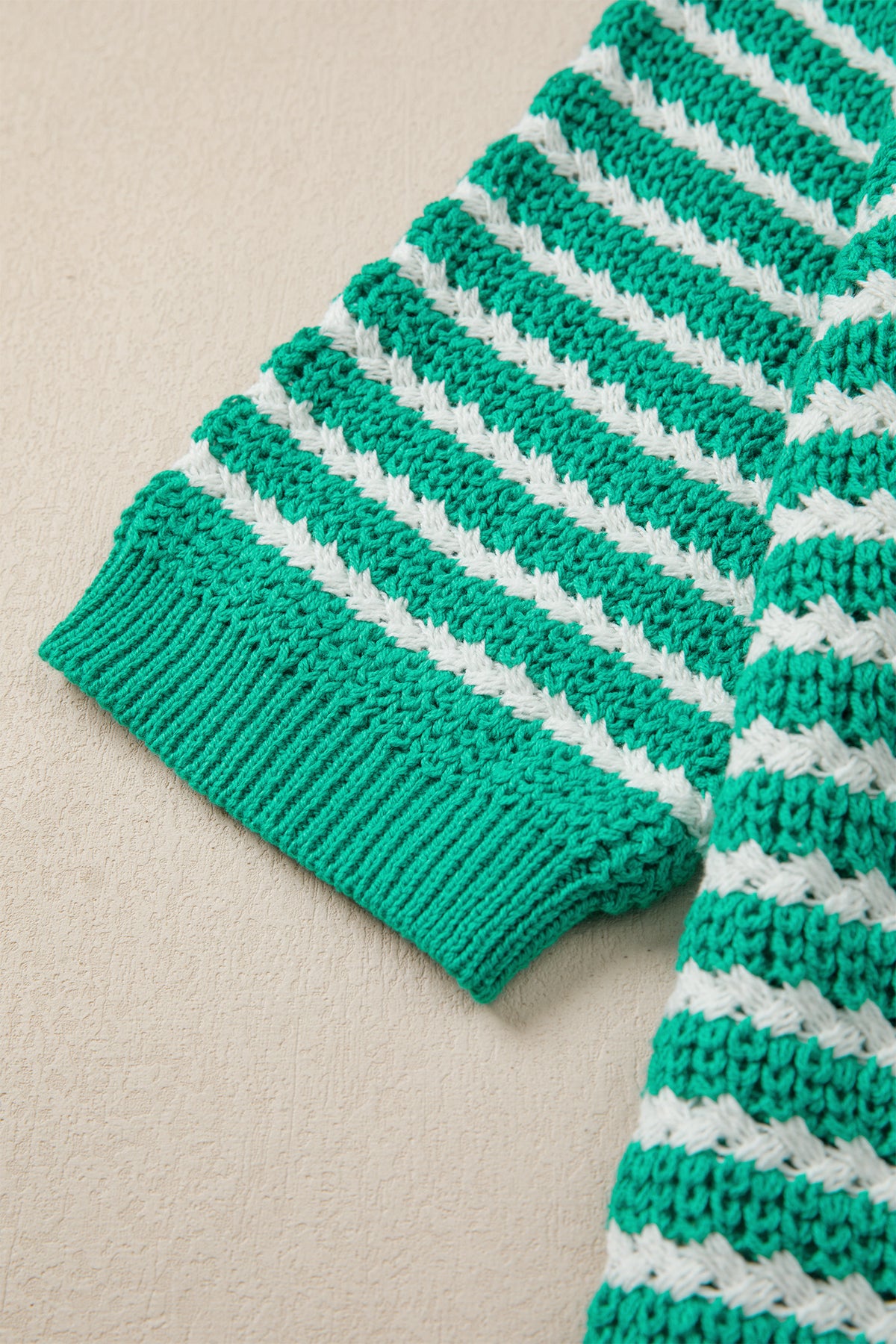 Sky Blue Stripe Bow Knot Sweater