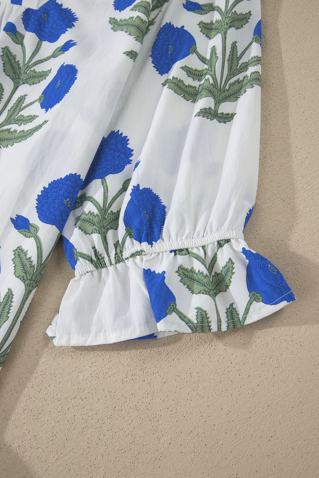 Casual Wild Flower 3/4 Sleeve Blouse
