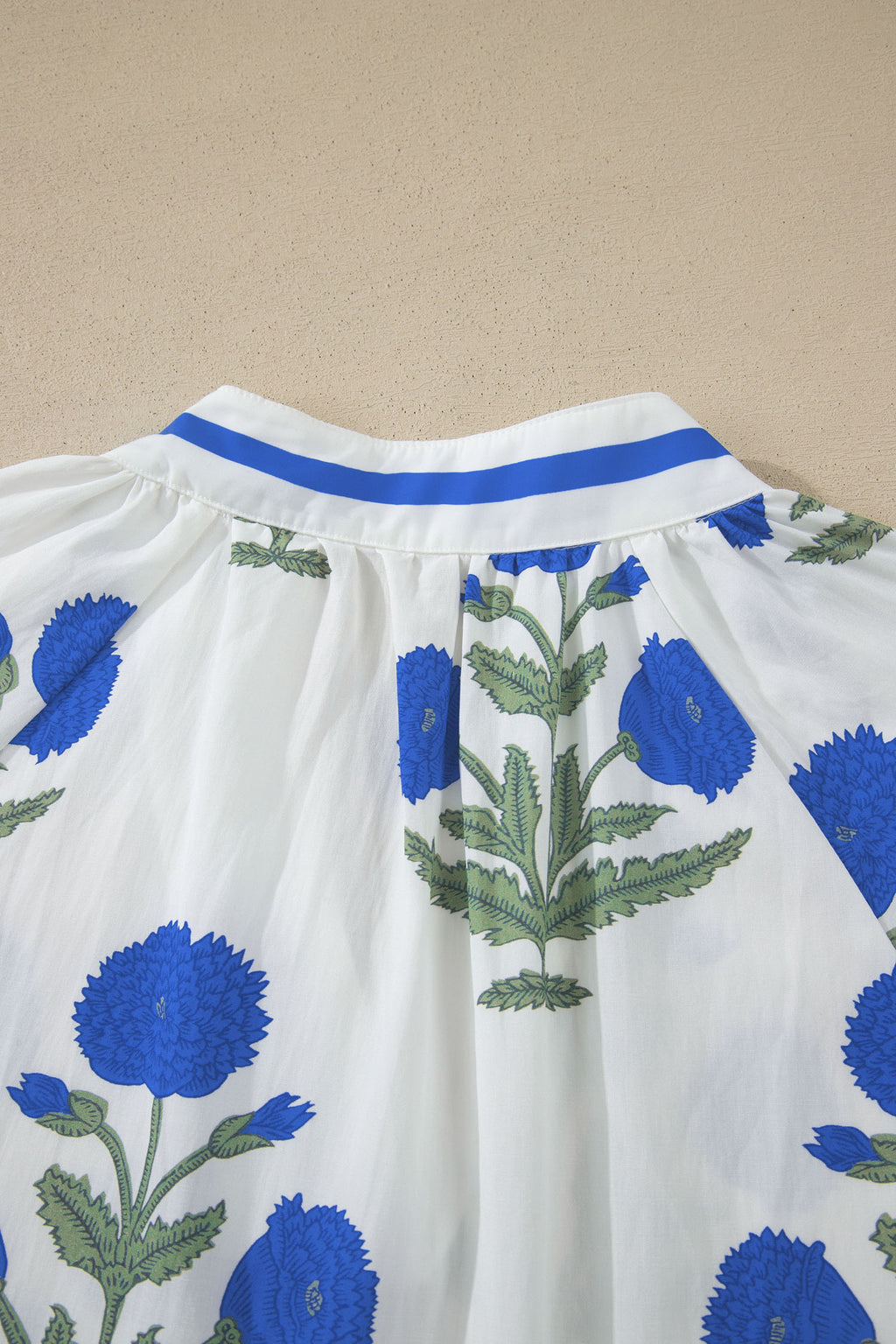 Casual Wild Flower 3/4 Sleeve Blouse