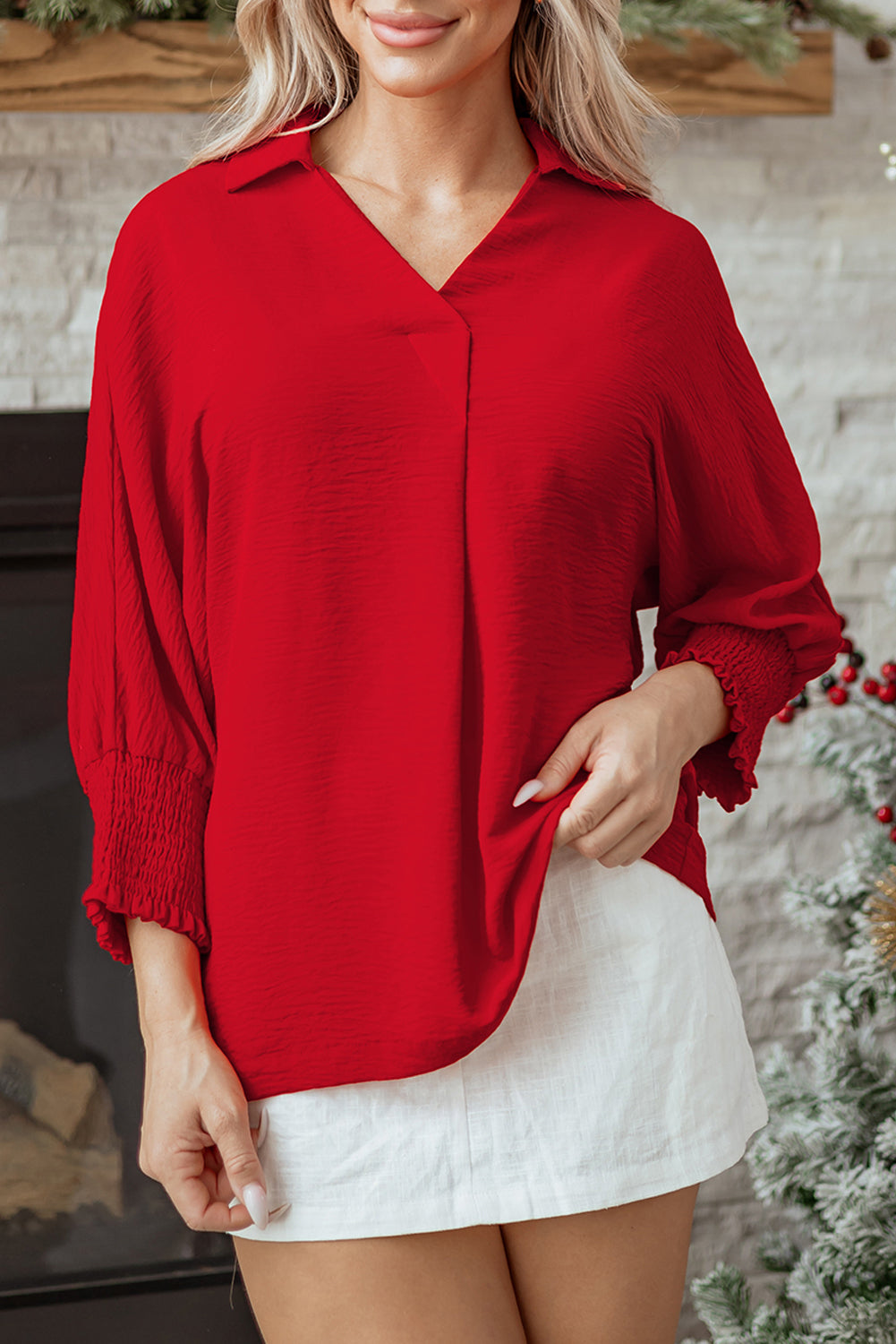 Fiery Red Tunic Top