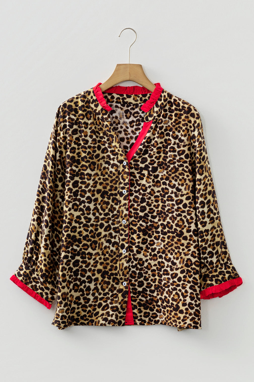 Brown Fierce Leopard Blouse